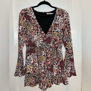 Floral long sleeve romper from Francesca’s